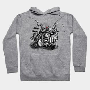 Octopus playing drums musician Hoodie